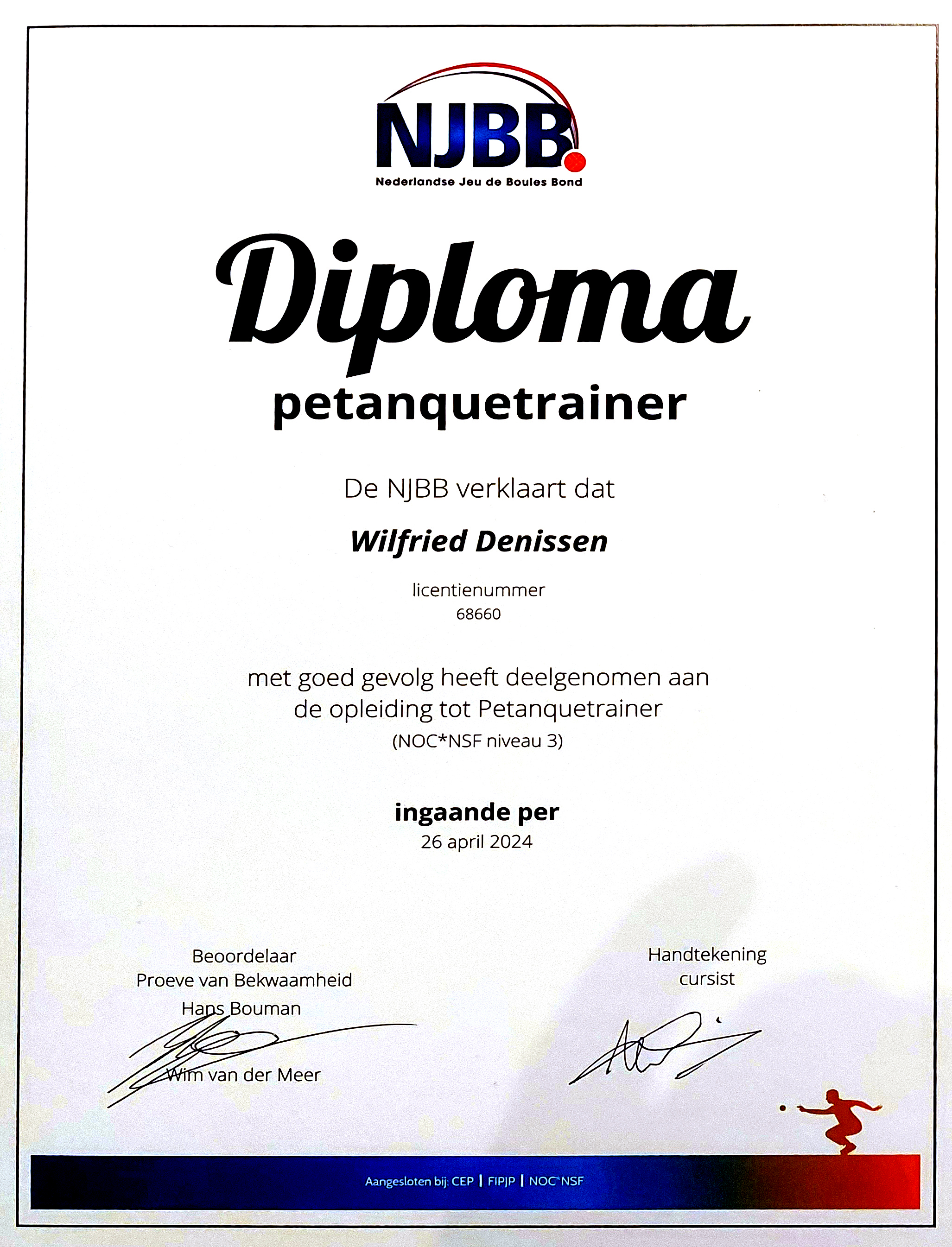 Diploma Wilfried